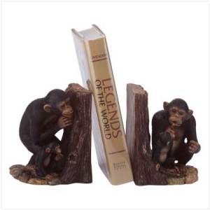 Hide-And-Seek Monkey Bookends 