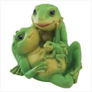 Frog Family Figurine  