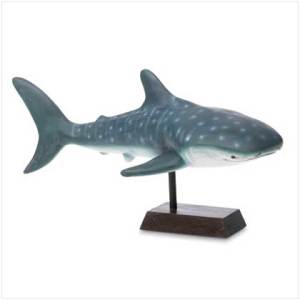 Blue Shark Figurine on Base 